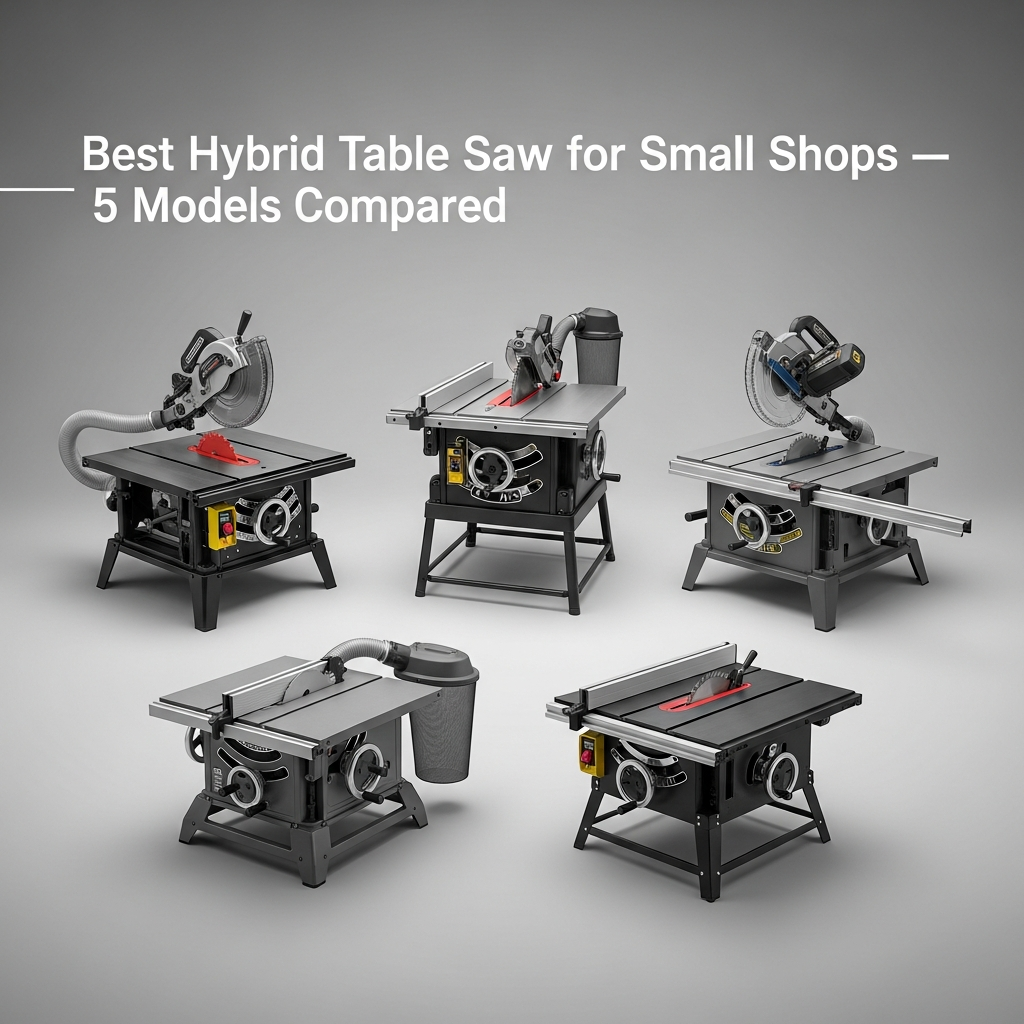 Best Hybrid Table Saw for Small Shops — 5 Models Compared