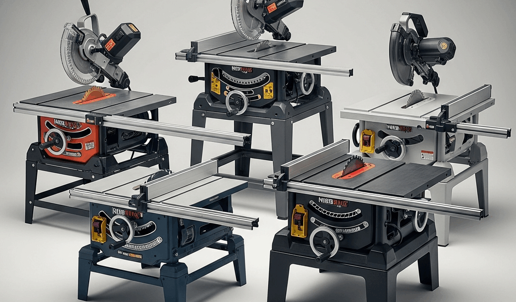 Professional photograph related to: Best Hybrid Table Saw for Small Shops — 5 Models Compared. High 