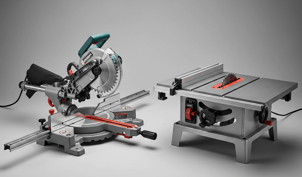 Professional photograph related to: Sliding Compound Miter Saw vs Table Saw — Which Do You Need Firs